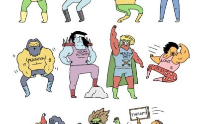 Happy Monday! A collection of illustrations depicting a lighter side of mental health.